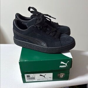 Puma Black Suede Low-Top Sneakers